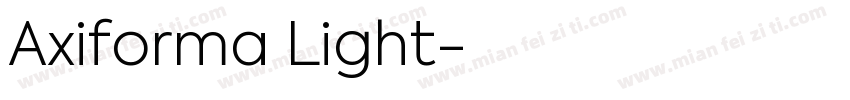 Axiforma Light字体转换
